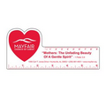 6" Plastic Rectangle Ruler w/ Corner Heart